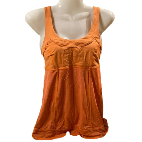 Lululemon Orange  Orange Chase Me Tank Top (Size 4) RARE - Picture 1 of 6
